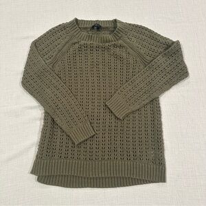Talbots Women’s Small Petite Olive/Army Green Knit Long Sleeve Pullover Sweater